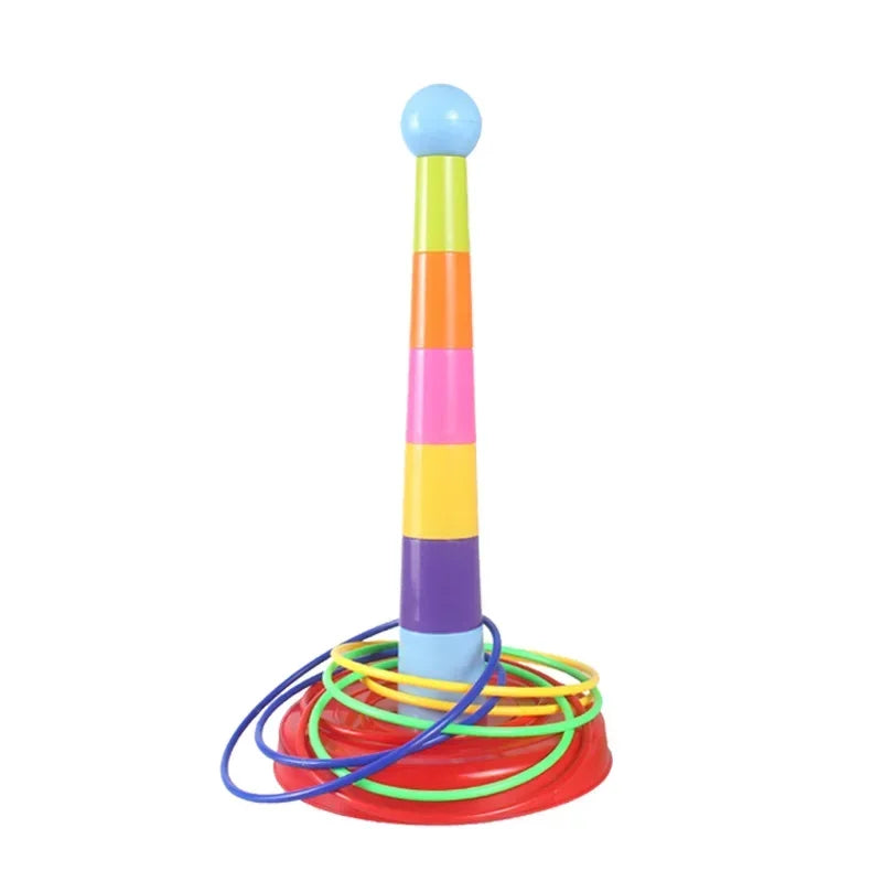 Jouet de lancer d'anneaux pour enfants, empilable, amusant, intérieur, extérieur, jeu interactif parent-enfant, couches de cercles, cadeau d'éveil.