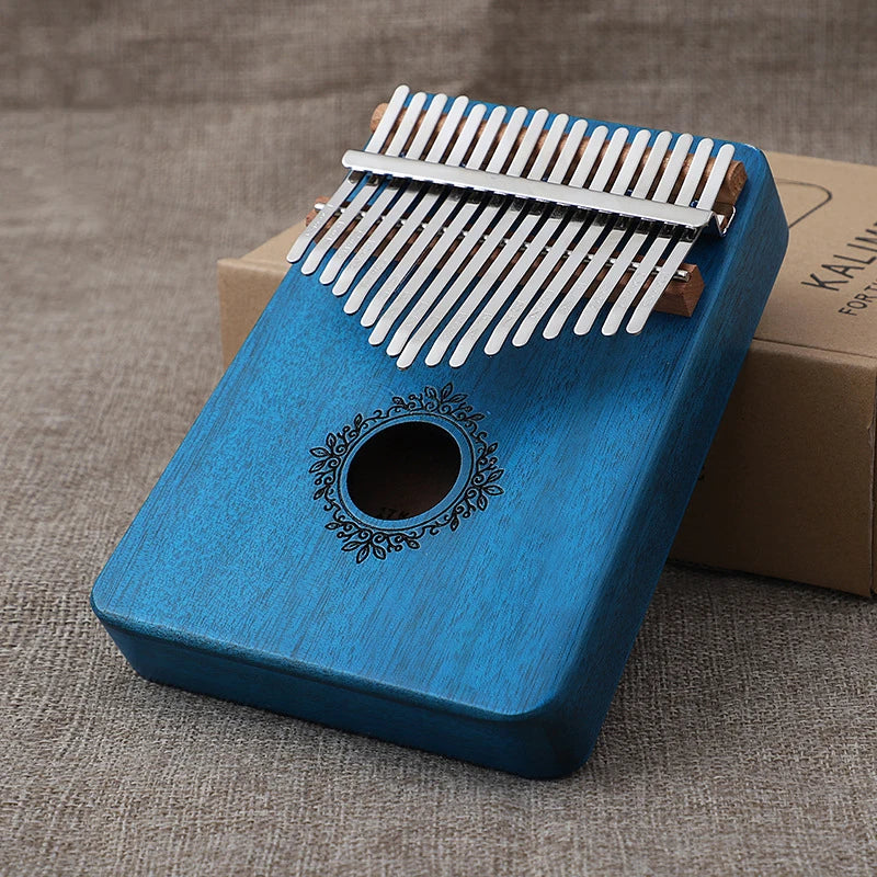 Kalimba Musikinstrument Daumenklavier 17 Tasten Mahagoni Holz Fingerklavier Kombinationsgeschenke für Kinder Tragbares Mbira Fingerklavier