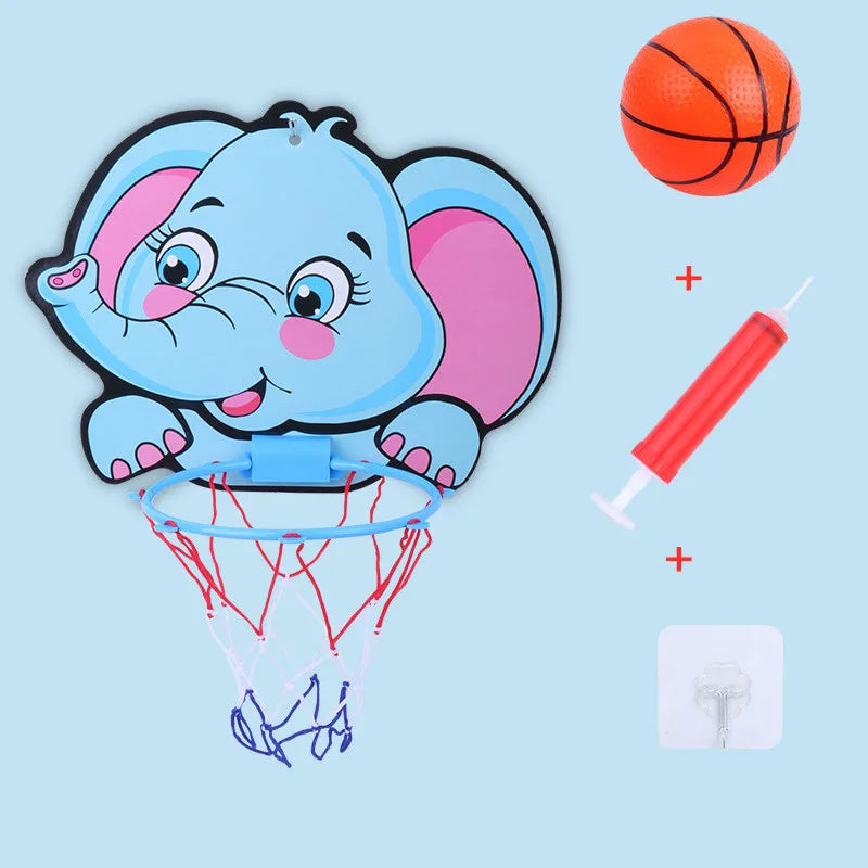 Kit de panier de basket pour enfants, dessin animé, animaux créatifs, support de basket-ball, jeu de sport d'extérieur et d'intérieur pour enfants