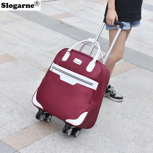 Fashion Rollkoffer Damen 4 Räder Spinner Reisetaschen Herren Geschäftsreise-Taschen Oxford-Koffer Wasserdichte Trolleys