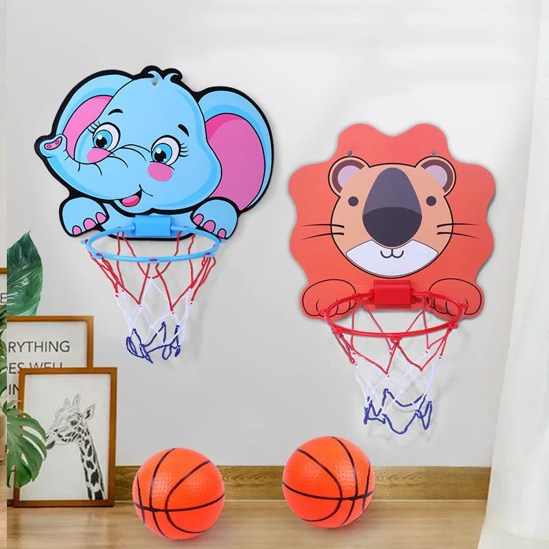 Kit de panier de basket pour enfants, dessin animé, animaux créatifs, support de basket-ball, jeu de sport d'extérieur et d'intérieur pour enfants