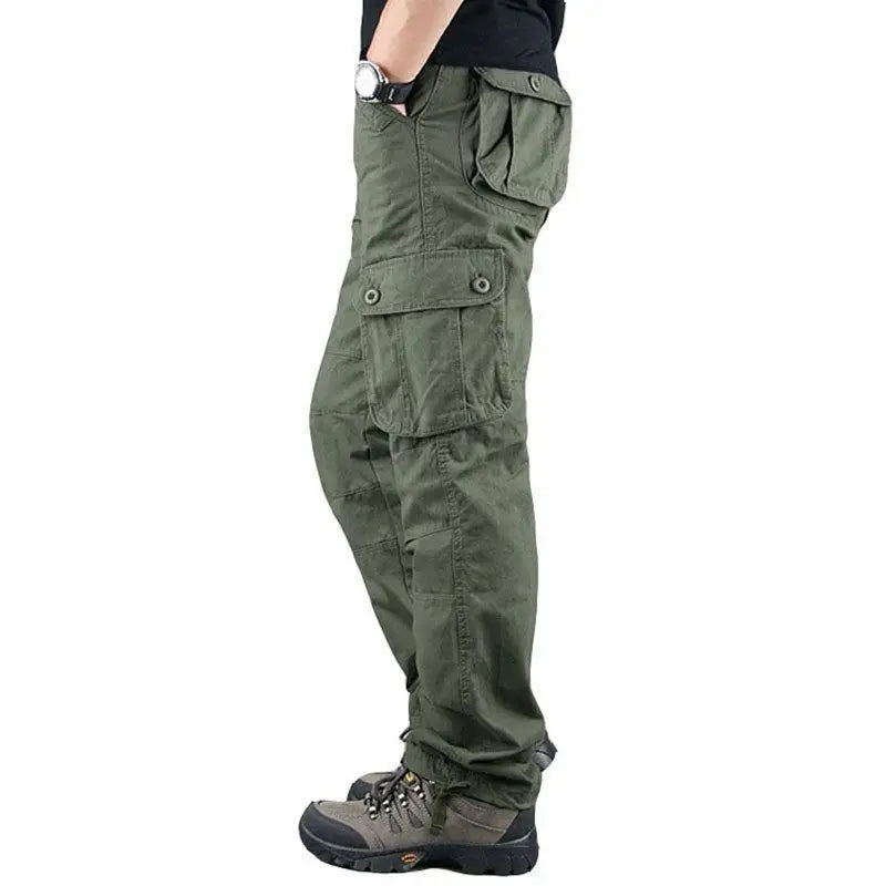 Pantalon cargo tactique 2025 pour homme, en coton, salopette, pantalon de travail extérieur, grande taille, vêtement pour homme, pantalon de randonnée camouflage avec plusieurs poches