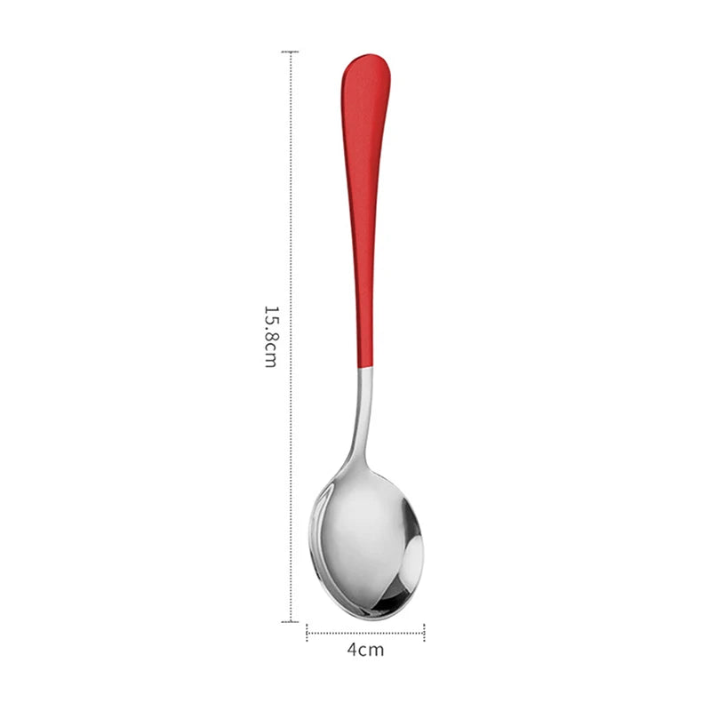 1 Pc Stainless Steel Korea Soup Spoons Home Kitchen Ladle Capacity Gold Silver Mirror Polished Flatware For Coffee Tableware
