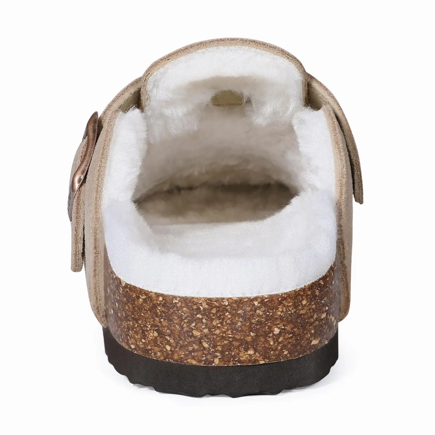 KIDMI Wildleder-Clogs für Damen Herren Pantoletten Korkfußbett Sandalen mit Fußgewölbestütze Modische rutschfeste Outdoor-Strandschuhe Hausschuhe