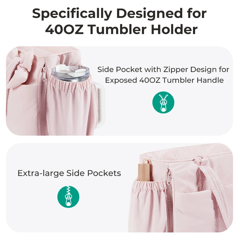 Grand sac fourre-tout grande capacité BAGSMART pour femmes, sac à main polyvalent pour les trajets quotidiens, sacoche bandoulière avec plusieurs poches, sac de sport