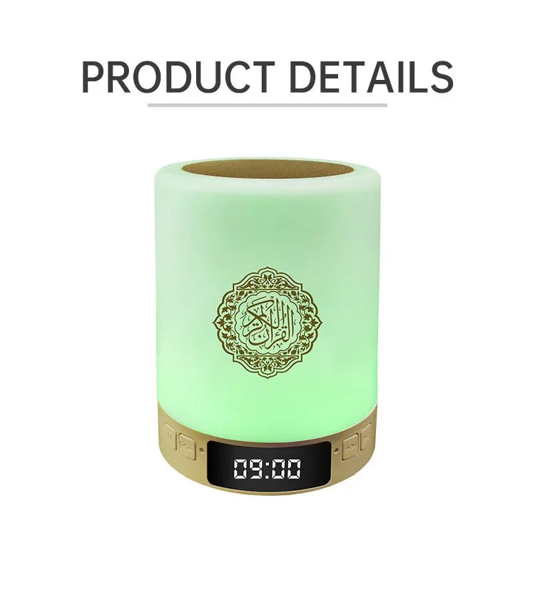 Heller Koran Azan Muslim Koran Bluetooth Lautsprecher Tragbares Nachtlicht Heilige Lampe Soundbox Musik Kabellos Caixa De Som Bocina Mp3