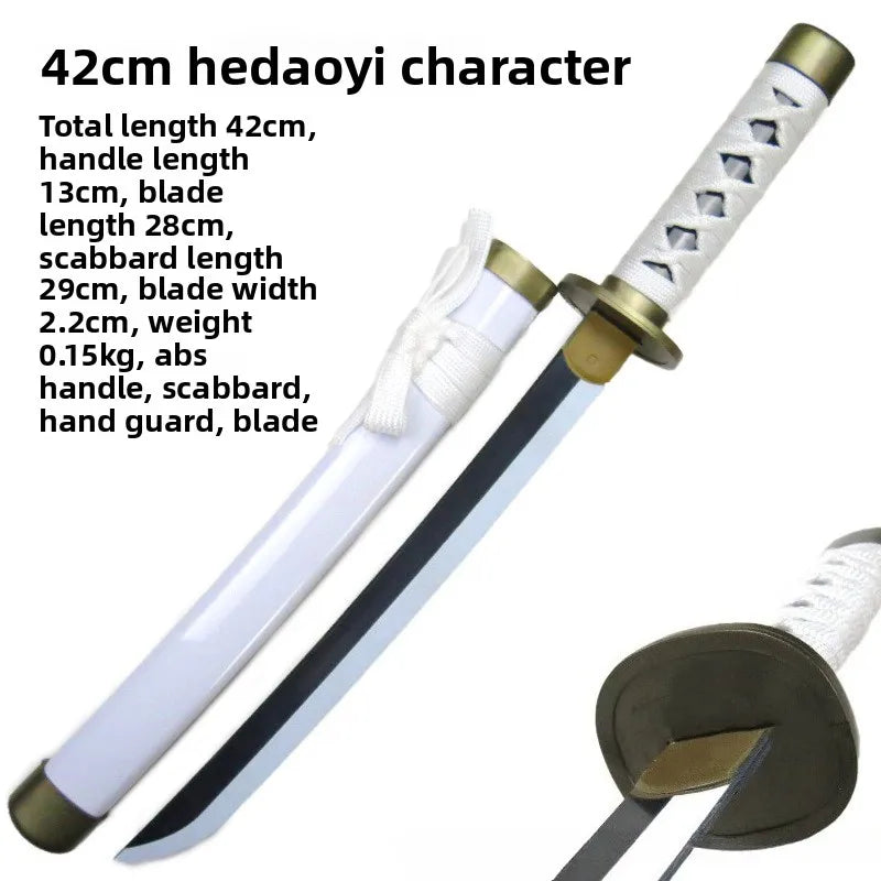 42cm/16.53in Anime Zoro Katana Épées Modèle Samurai Accessoires Cosplay Périphériques En Bois Avec Fourreau Ornements De Collection Jouets Garçons