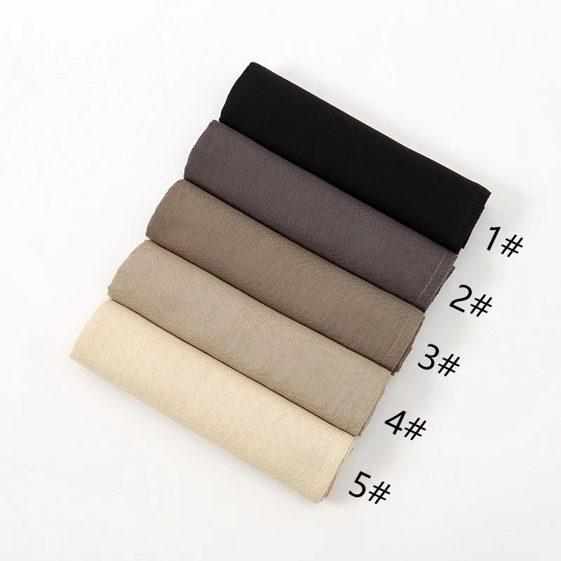 Neuer 170*70cm muslimischer Modal Hijab Viskose-Baumwoll-Schal für Frauen, einfarbig, Kopftuch, islamischer Turban, Haarband, Schleier
