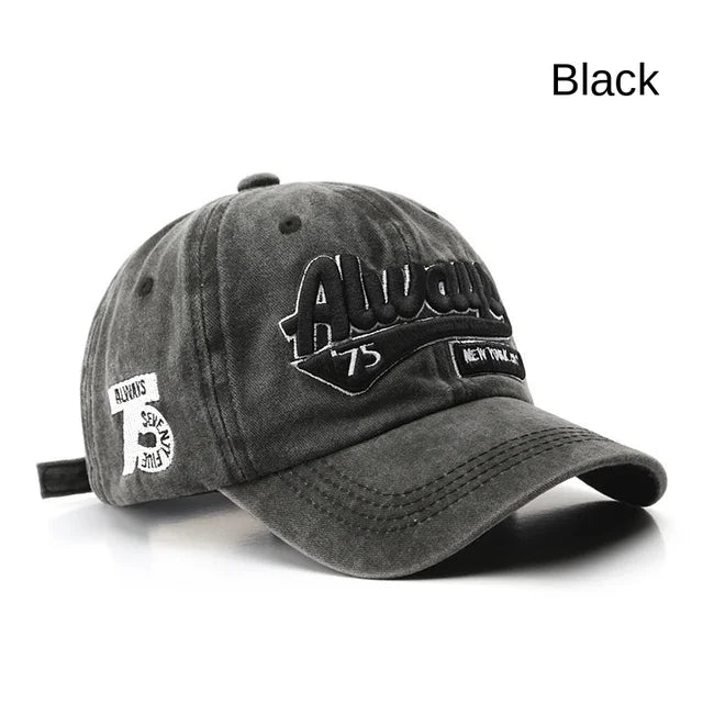 Casquette de baseball brodée pour femmes et hommes, nouvelle casquette de soleil unie printemps-été, casquettes de sport rétro lavables, casquette de pêche hip-hop