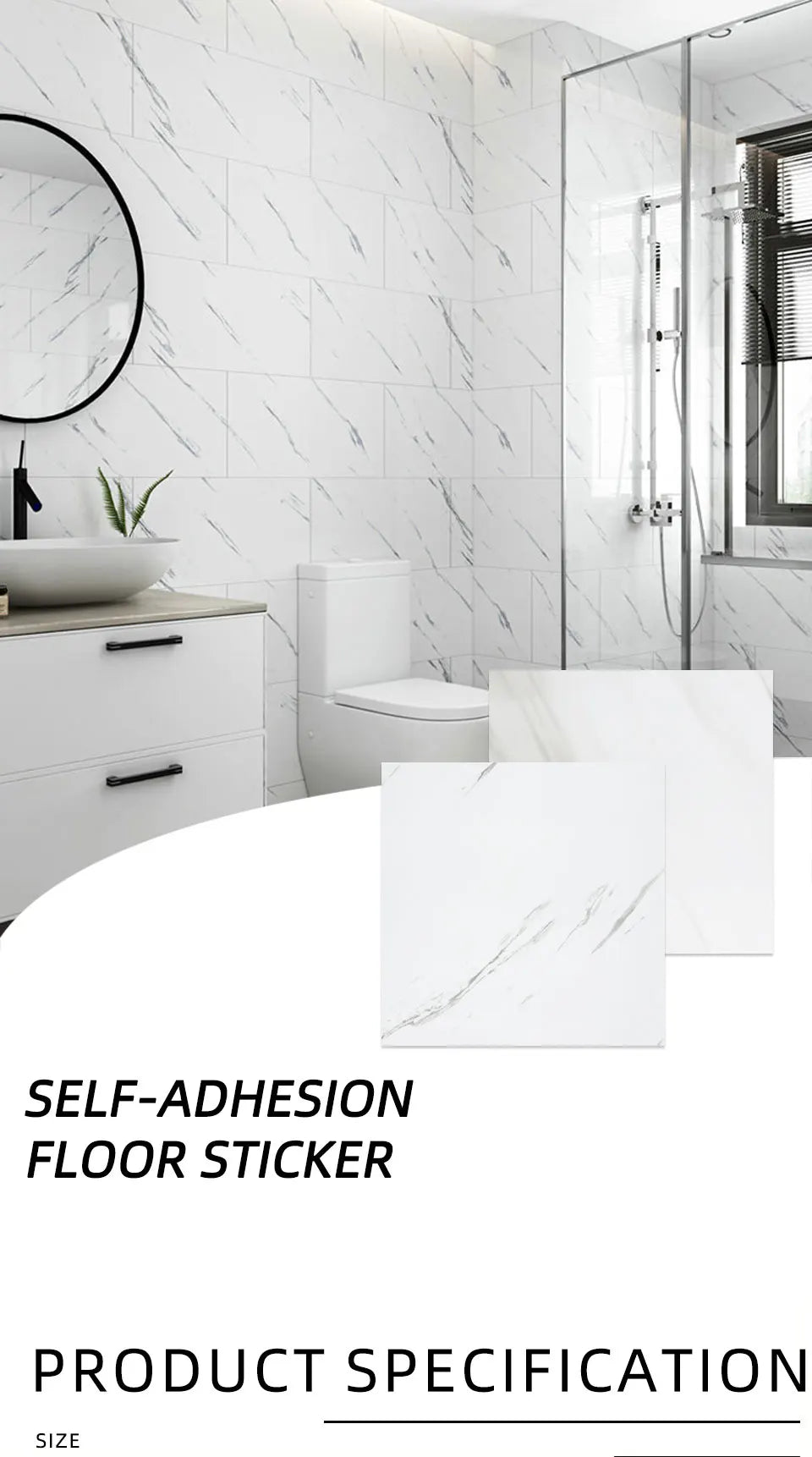 40 autocollants muraux auto-adhésifs en PVC imperméable à effet carrelage, découpables et pelables, pour cuisine et salle de bain