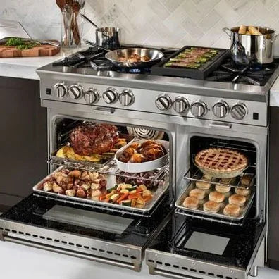 Cuisinière à gaz professionnelle avec four et grill 4 feux avec four