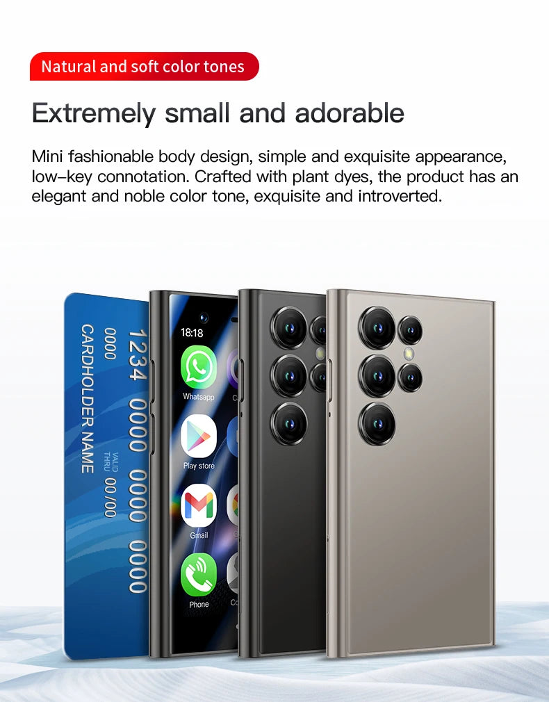SOYES S24 Pro Max 4G Mini Phone - Android 3-inch Face Unlock Dual SIM Dual Standby | 2+16GB Memory 2400mAh Long Battery Life