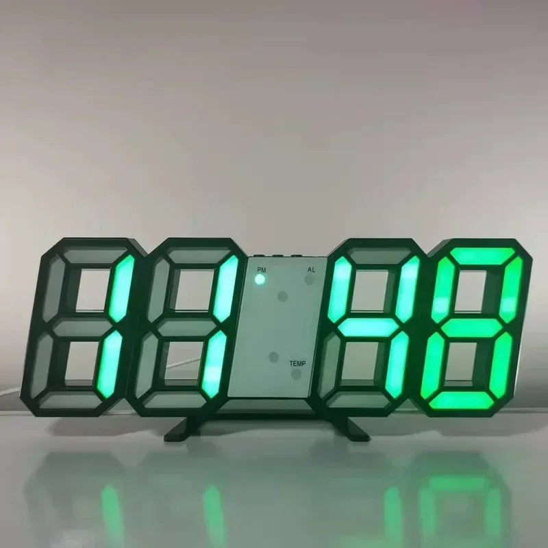 Produkte kaufen Uhr 3D LED Digital Wecker Wanduhr Zeit/Datum/Temperatur für Zuhause/Küche/Büro Uhren Deko Garten