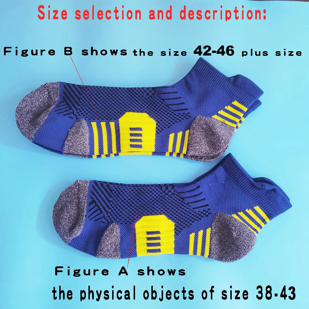 5 Paar neue Herrensocken, Frühling, knöchelhoch, dick gestrickt, Sportsocken, Outdoor, Fitness, atmungsaktiv, schnell trocknend, strapazierfähig, kurze Laufsocken