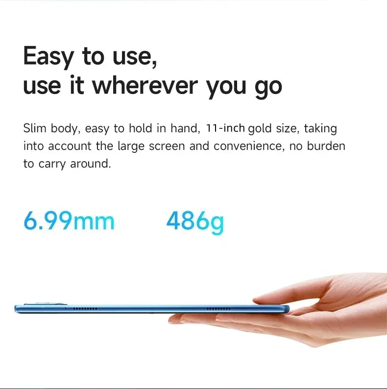 Tablette PC iPad Air Pro 2025 11" Android 14 22Go+2To Snapdragon8Gen3 20000mAh 4G/5G Double SIM Bluetooth WiFi
