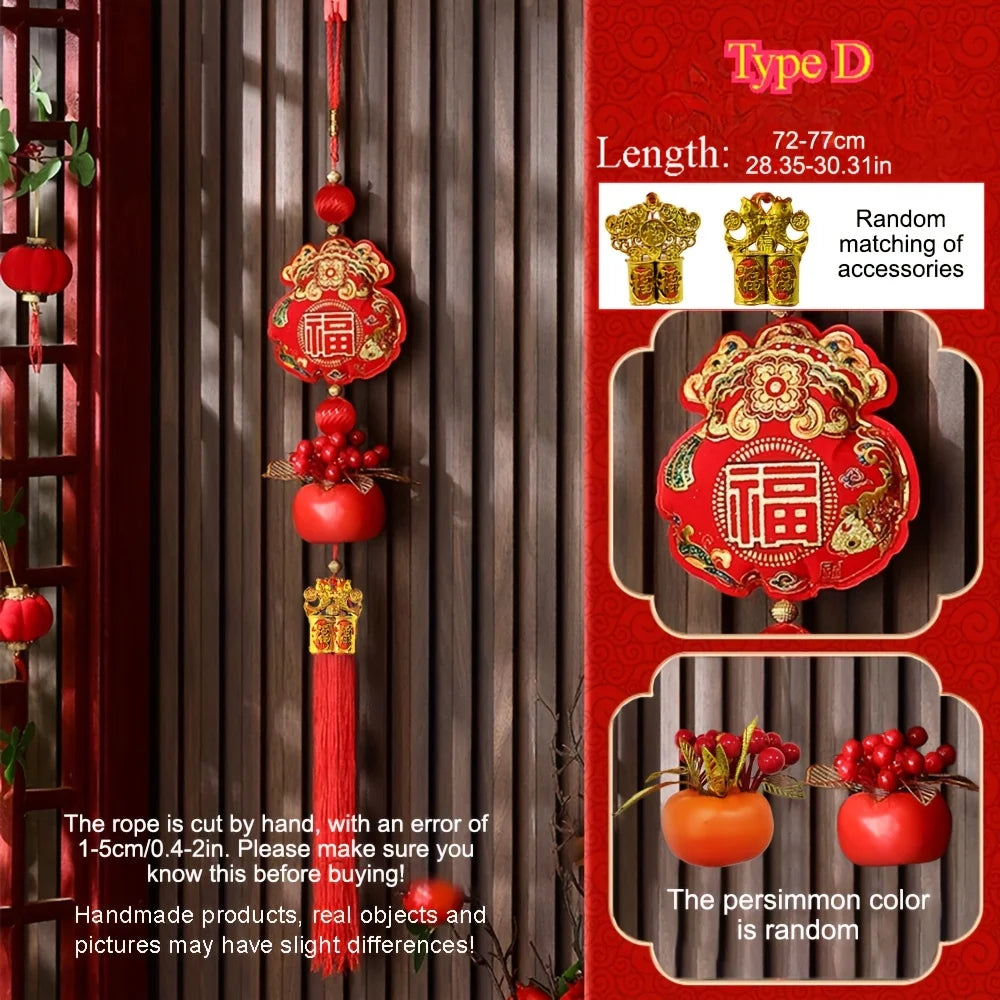 Chinesisches Neujahr 2026 Dekorationen Chinesisches Frühlingsfest Hängender Anhänger Tür Wand Ornament Traditionelle chinesische Raumdekoration