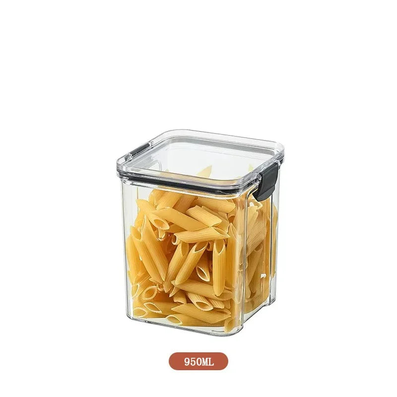 Bocaux scellés de 460 à 1800 ml, organisateur de cuisine pour le stockage des céréales, grand réservoir en plastique, boîte de rangement étanche à l'humidité, bocaux à condiments ménagers