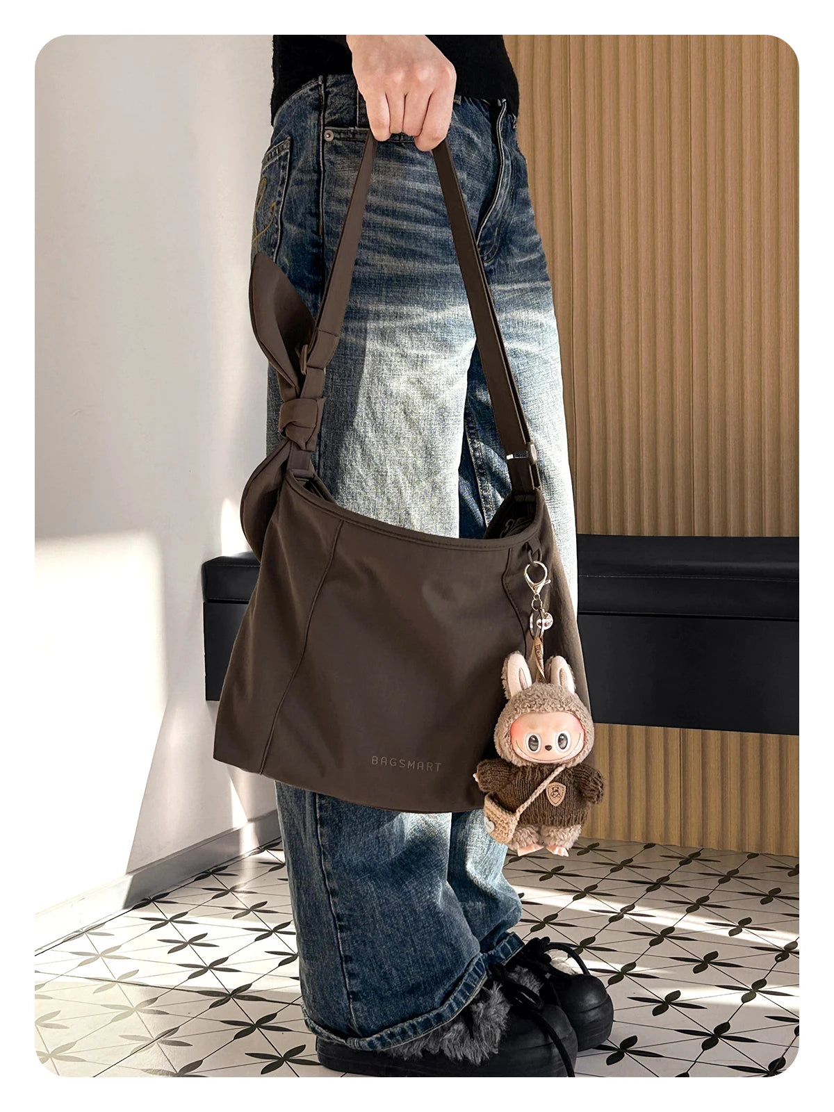 Sacs à bandoulière BAGSMART pour femmes, sac fourre-tout polyvalent léger et décontracté, sac à bandoulière pour le travail, sac hobo sous l'épaule