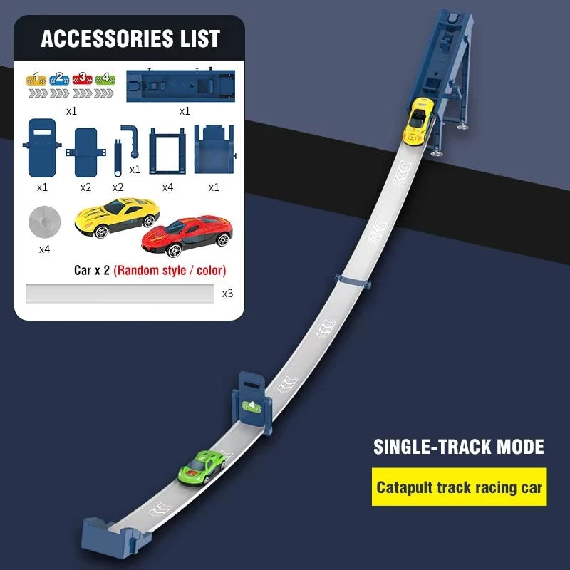 Race Track Car Ramp Toy Educational Game For Boys Children Racing Gliding Track Toys Puzzle Gliding Rail Car Park Toy