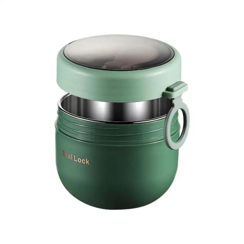 600ml Lebensmittel-Thermobehälter Isolierter Suppenbecher Thermoskanne Edelstahl Brotdose Thermo Warmhalte-Vakuumbecher mit Löffel