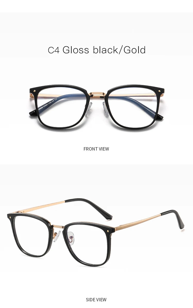 JMISUS Fashion Square Progressive Gleitsichtbrille Herren Damen Photochrome Optische Brille Mehrstärken-Gläser zum Lesen und für den Computer