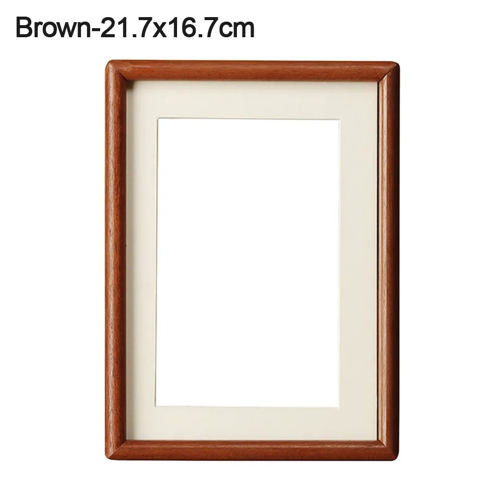 New 6/7/8 Inch Black Walnut Photo Frame Simple Handmade Mortise Tenon Photo Frame Real Wooden Picture Frame