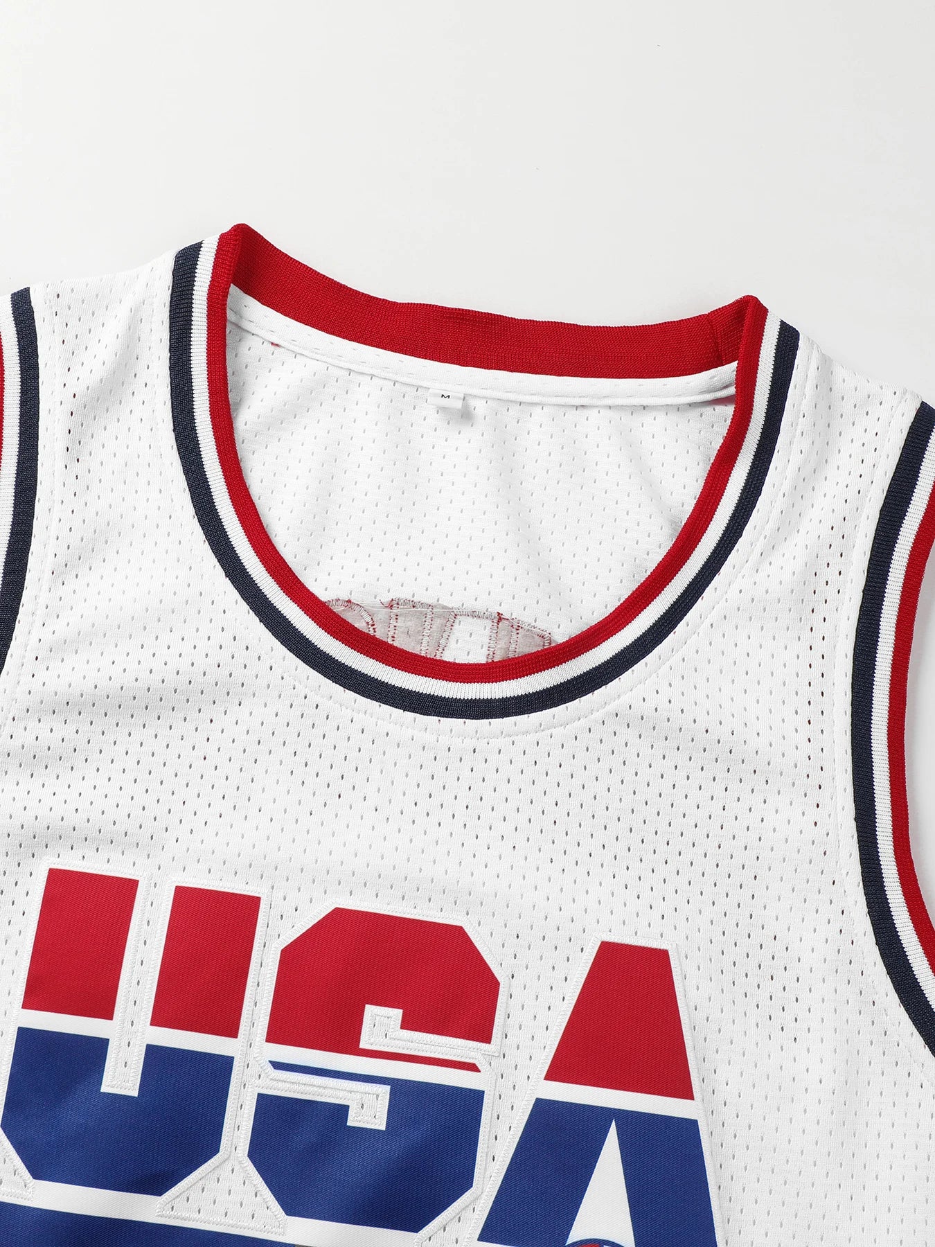 Maillot de basketball respirant pour homme, col rond, sans manches, uniforme d'entraînement pour garçons, t-shirt d'équipe, nouveau design, hauts USA