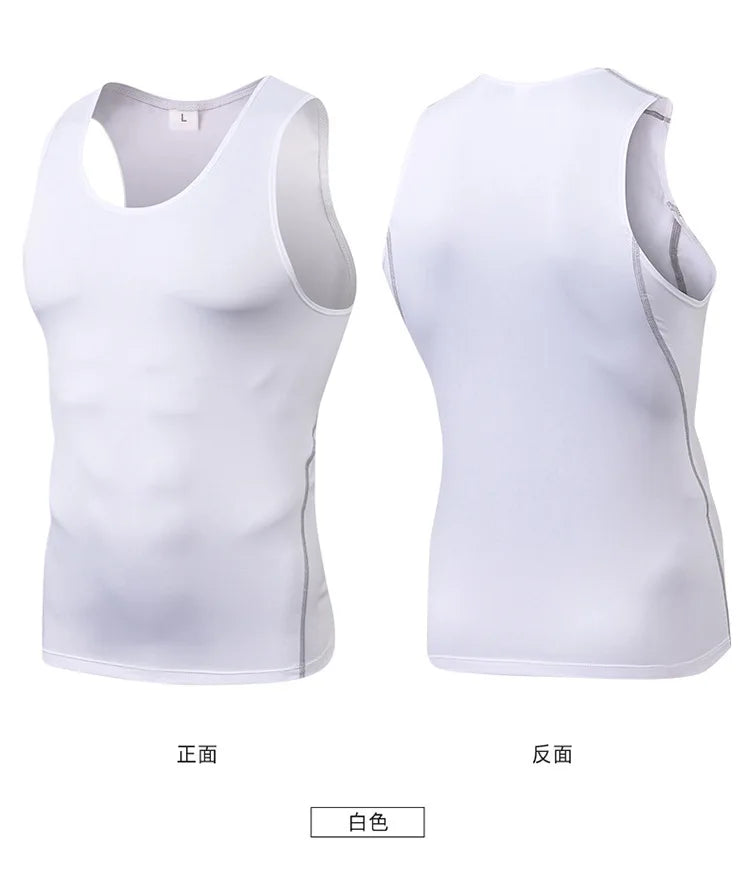 Herren Kompressionsshirt Ärmelloses Tanktop Herren Schnelltrocknend Workout Fitness Gym Baselayer Unterhemd Bodybuilding Laufweste