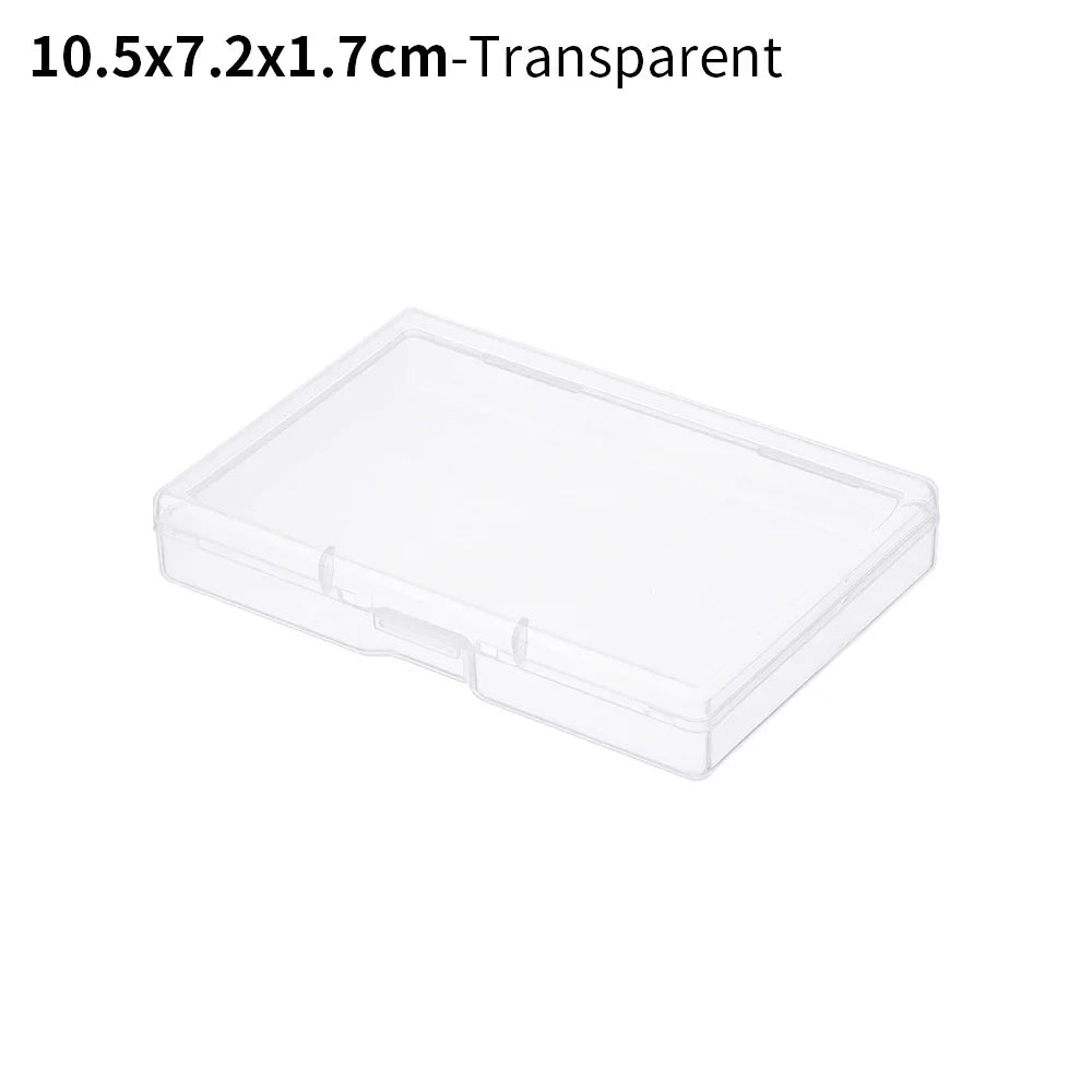 Square Round Plastic Transparent Storage Box Small Items Sundries Organizer Case Jewelry Beads Container Box Tools Accessories