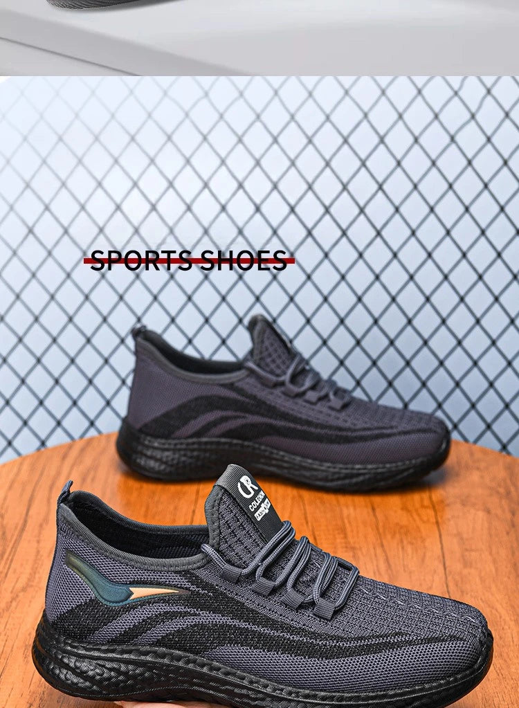 Chaussures de sport et de loisirs à semelle souple, anti-odeurs, respirantes et confortables pour hommes, idéales pour le travail, collection printemps et automne.