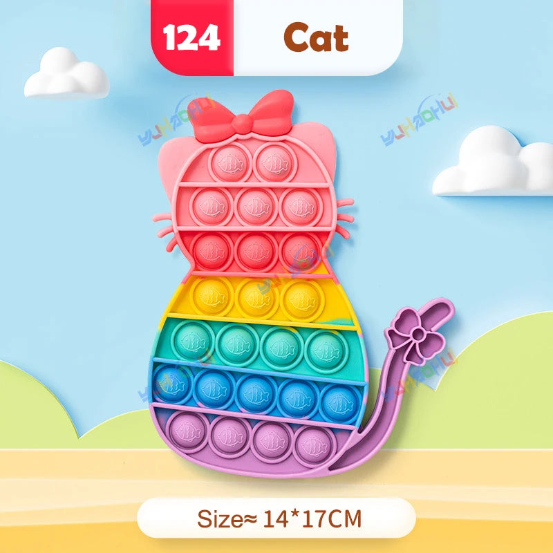 Regenbogen Pop Push Bubble Fidget Anti Stress Spielzeug für Erwachsene Kinder besondere Bedürfnisse sensorisches Spielzeug interaktives Spielzeug für Kinder