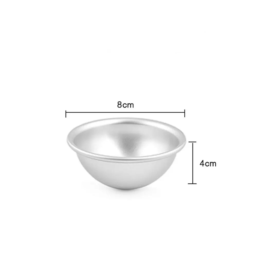 Sphere Bath Half Round Daifuku Dessert Pan Tin Baking 3D Aluminum Ball Mochi Mold Cake Pastry Mould Snowball