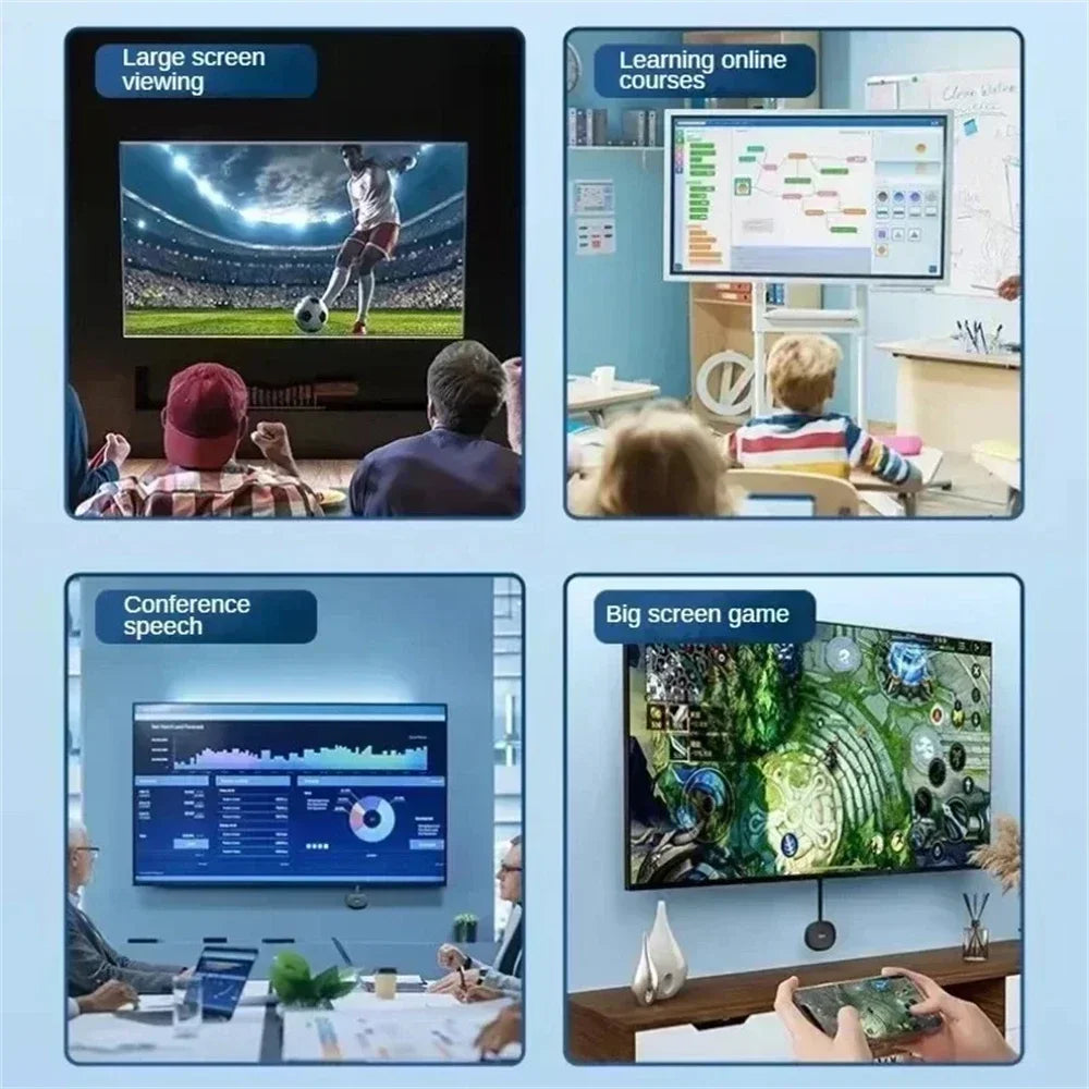 Portable 1080P HD TV Stick Video Receiver Display Screen Samll WiFi Dongle Adapter for Android/iOS Smart TV Box Miracast Chrome
