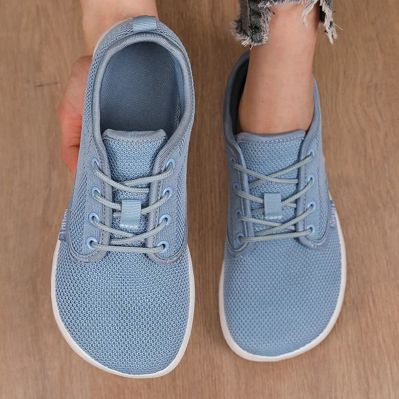 2025 Summer Men's Running Shoes Barefoot Fitness Mesh Sports Shoes Women Flat Bottom Wide Foot Shoes Slow Running Brand Sneakers