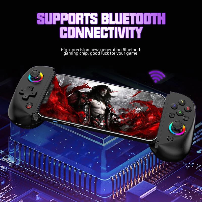 VILCORN D8 Gaming Dual-Hall-Effekt RGB Controller Streaming Gamepad für Tablet Android PS4 Switch PC Joystick