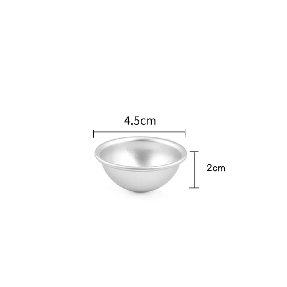 Sphere Bath Half Round Daifuku Dessert Pan Tin Baking 3D Aluminum Ball Mochi Mold Cake Pastry Mould Snowball