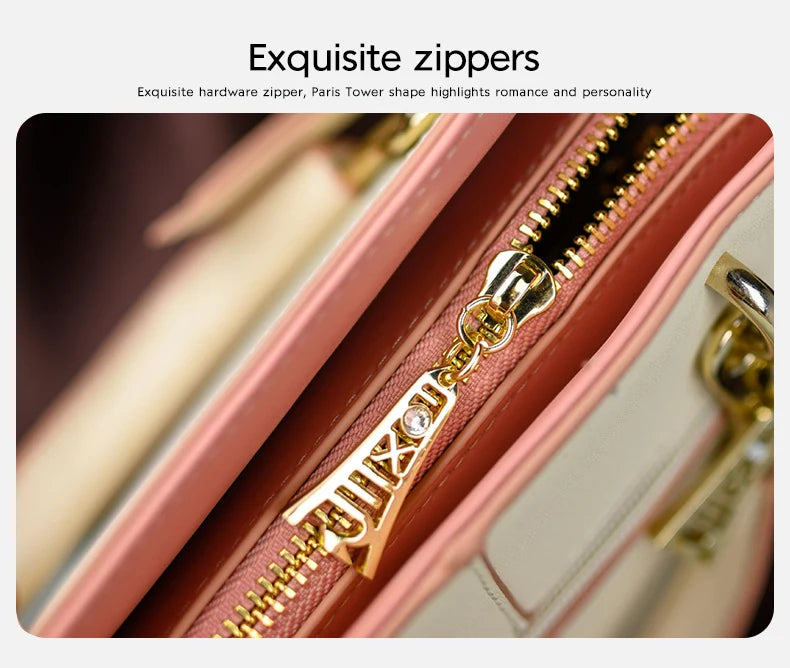 FOXER Spaltleder Damen Umhängetasche Elegante Handtasche 2026 Neue Große Damen Tragetasche Luxuriöse Designer Umhängetasche