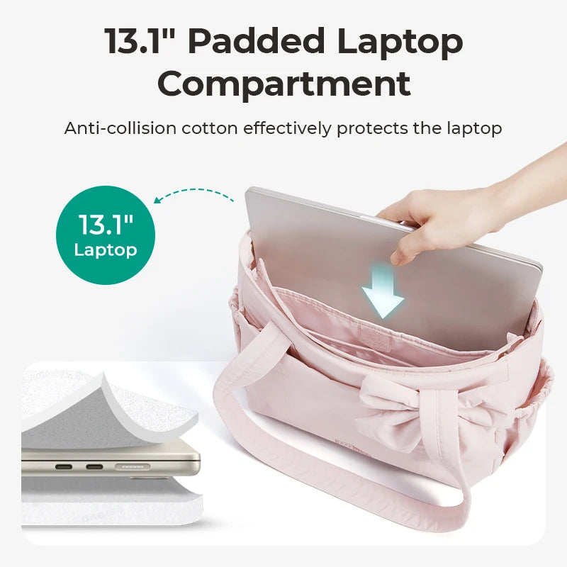 BAGSMART Vielseitige Reise-Tragetasche für Damen, Pendeltasche, mehrere Taschen, Umhängetasche, College-Schultasche, Schultertasche