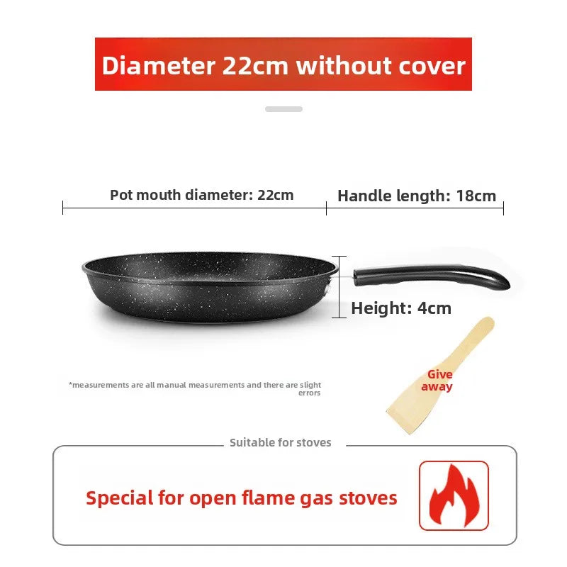 Mafestone Poêle Ménagère à Faible Fumée, Poêle à Crêpes, Poêle Plate pour Steaks, Poêle Antiadhésive Universelle pour Cuisinière
