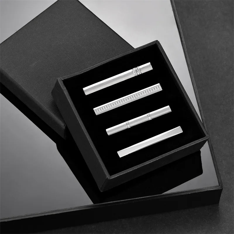 Pince à Cravate Minimaliste Pour Homme Pince à Cravate Pour Chemise Homme Boîte Cadeau Fête Professionnel Bijoux Boutons De Manchette Homme Luxe Avocat Mode Homme