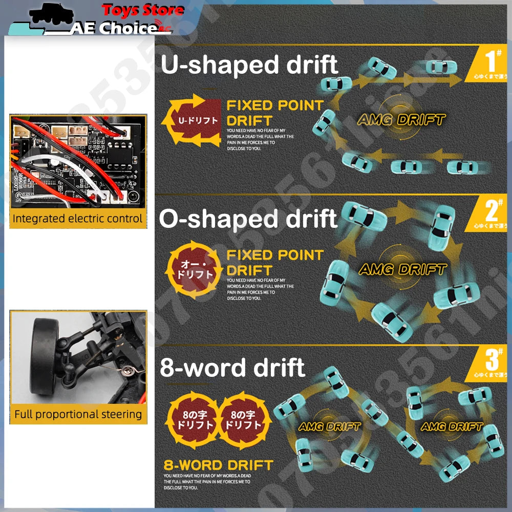 LDRC LD1804 RC Drift Car 1/18 Mazda Mx5 2.4G 2WD ESP Gyroscope LED Lights Full Scale Controlled Model Children Car Toys Gifts