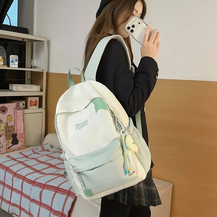 Nouveau Sac à Dos de Collège Imperméable pour Femme, Grande Capacité, Sacs d'École Tendance pour Ordinateur Portable, Joli Sac de Voyage pour Fille, Cool