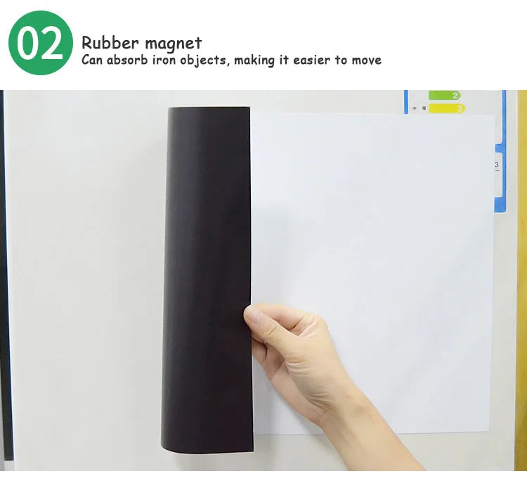 Magnetic Dry Erase Board Reusable Fridge Magnet Board Flexible Refrigerator Whiteboard for Reminder Memo, for Home Office School