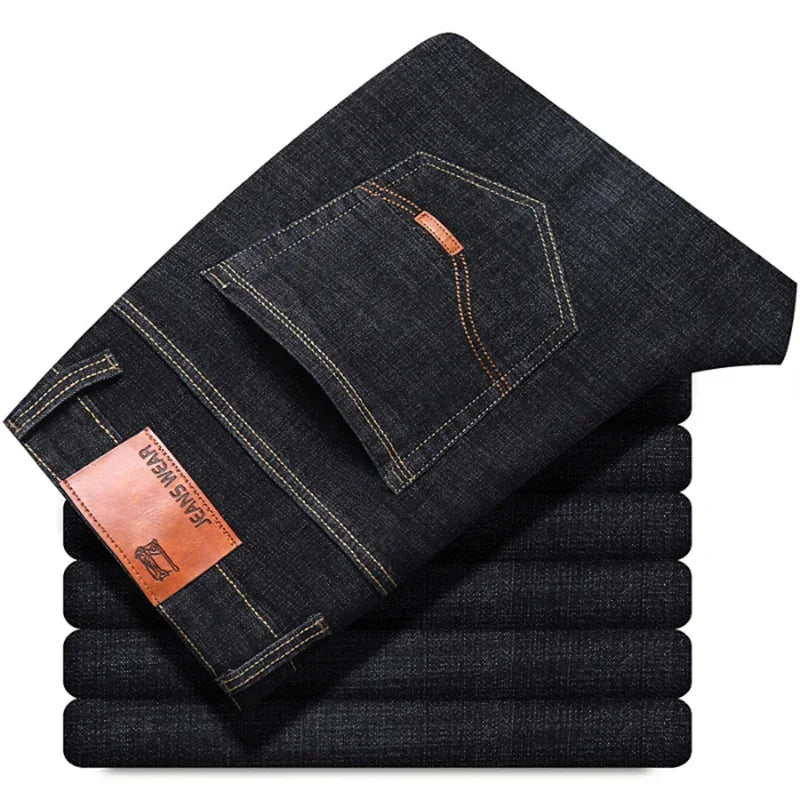 Neue Herren Leichte Luxus Stretch Slim Fit Hose Bequem Weich Business Mode Gerade Freizeit Jeans Herren Markenbekleidung