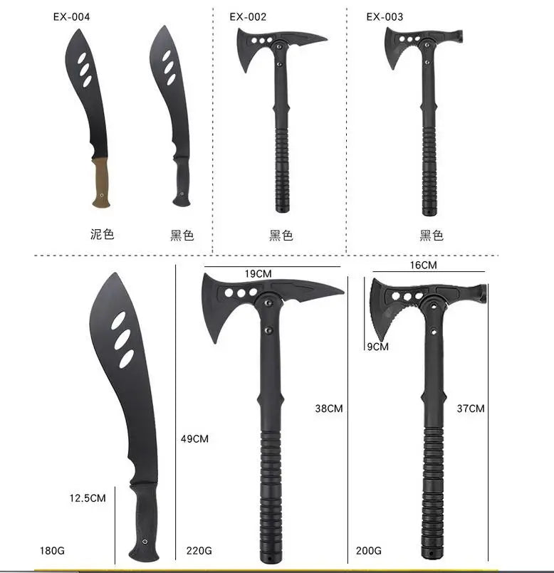 Decoration Training Film Television Props Paintball Hunting TRP Soft Plastic Rubber Knife Axe Dummy Model（plastic material）