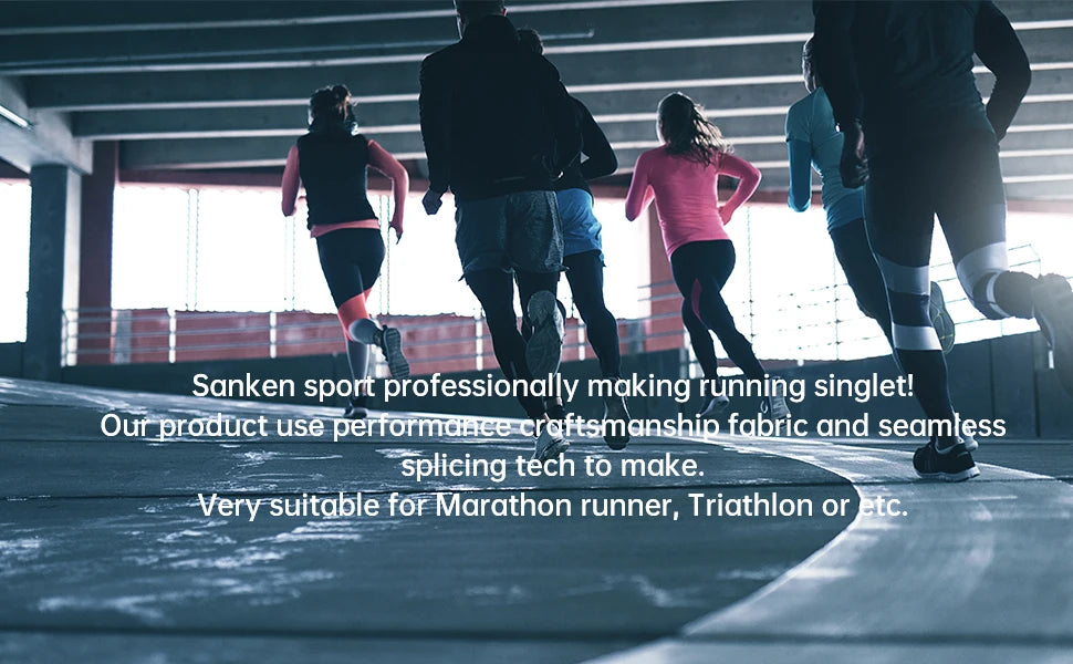 Débardeur de marathon sans coutures léger pour homme - T-shirt de sport sans manches à séchage rapide pour la course à pied