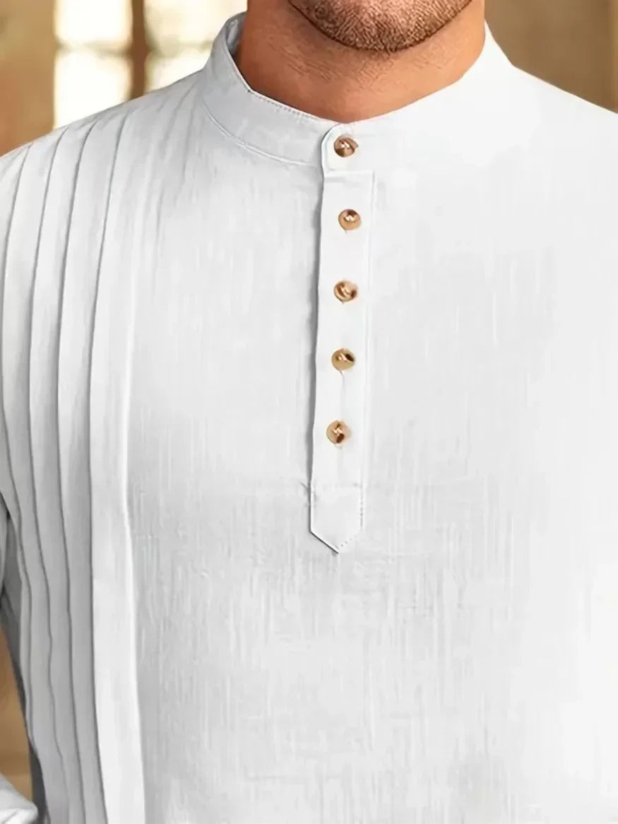 Chemise musulmane ample en coton pour homme du Moyen-Orient, arabe, malaisien, nouveauté 2025