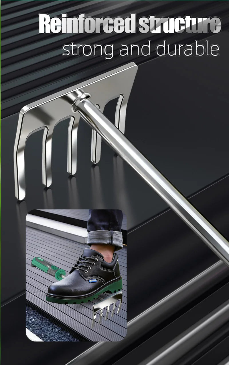 LAOA Multi-Function Garden Tools Collection, Planting Shovel, Soil Rake, Weeding Fork, All-in-One Garden Care Set