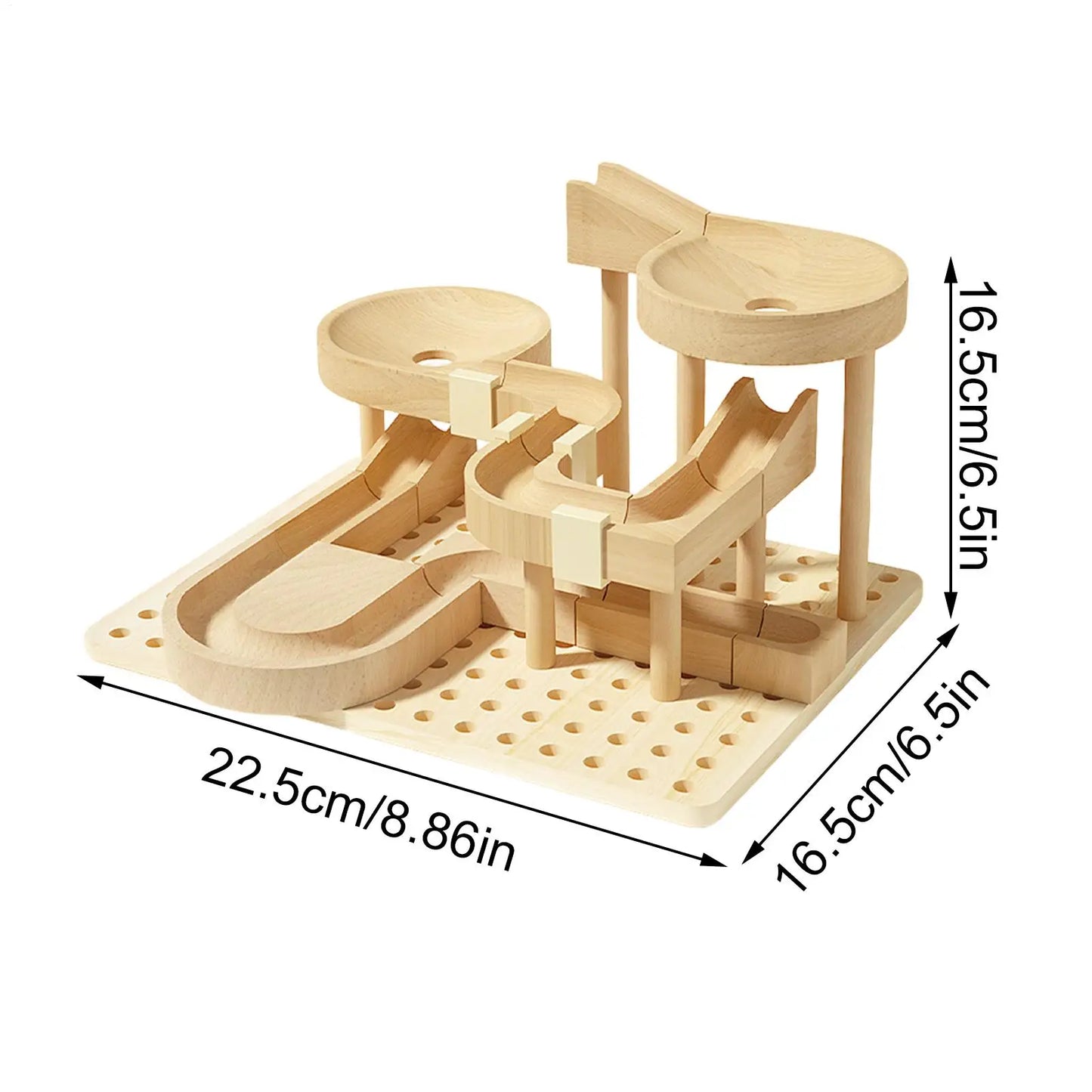 Holzmurmel-Labyrinth Rennbahn Spiel STEM Lernspielzeug für Kinder Lern-Puzzle-Brettspiel für Jungen Mädchen Geburtstagsgeschenke