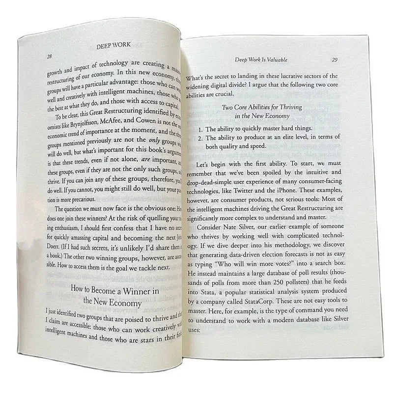 【AUF LAGER】Deep Work Englisches Buch von Cal Newport Regeln für konzentrierten Erfolg in einer abgelenkten Welt Führung & Motivation Bücher